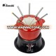 Enameled Cast Iron Cheese Chocolate Fondue Set